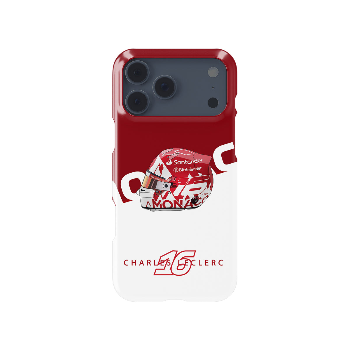 Charles Leclerc 2024 Monaco Grand Prix Helmet iPhone Case – Ferrari Edition