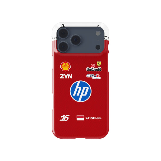 Charles Leclerc 2026 Race Suit Livery Formula 1 racing iPhone case view 1
