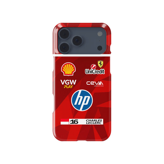 Charles Leclerc #16 Las Vegas 2025 Livery Formula 1 racing iPhone case view 1