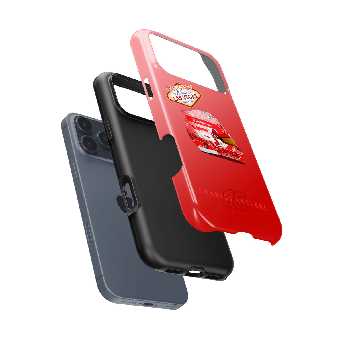 2024 Charles Leclerc Las Vegas GP Helmet Case for Google, OnePlus, Xiaomi, Huawei Phones