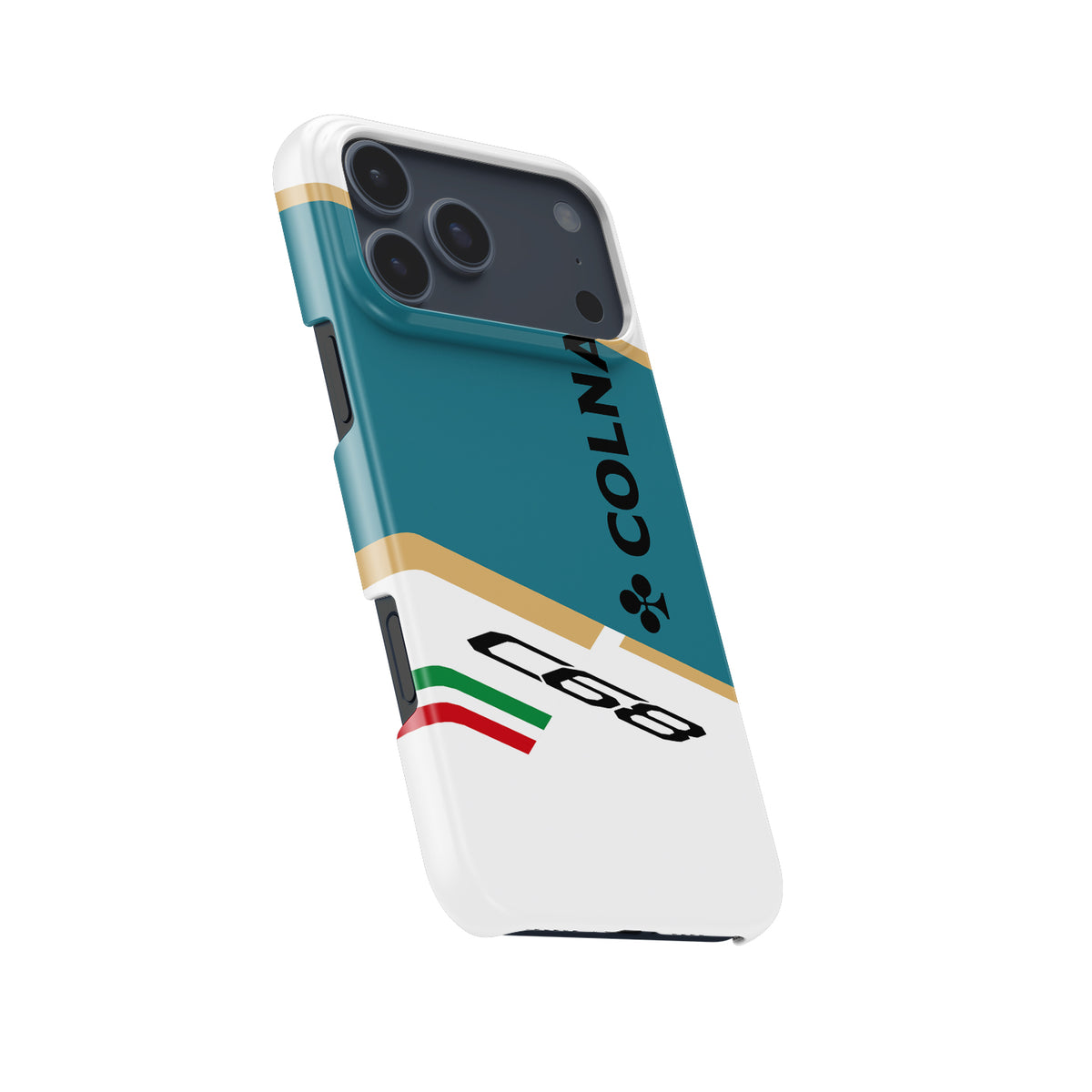 Colnago C68 HRWP Livery Phone Case: Cycling Precision & Protection cycling iPhone case view 3