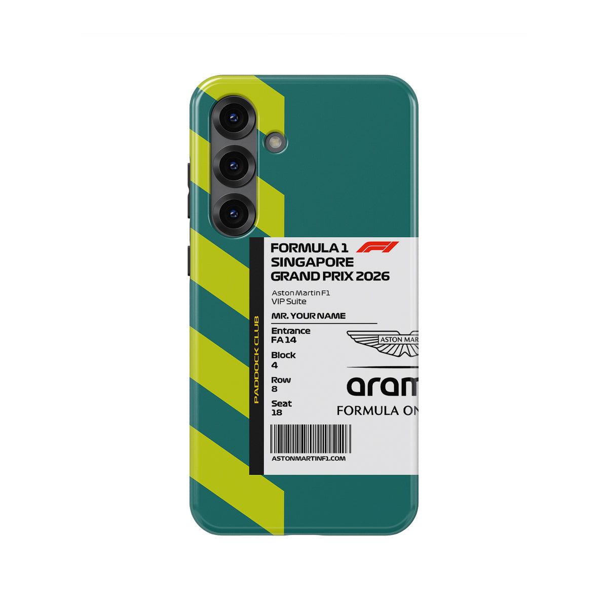 Custom Aston Martin VIP Pass Samsung Galaxy Case