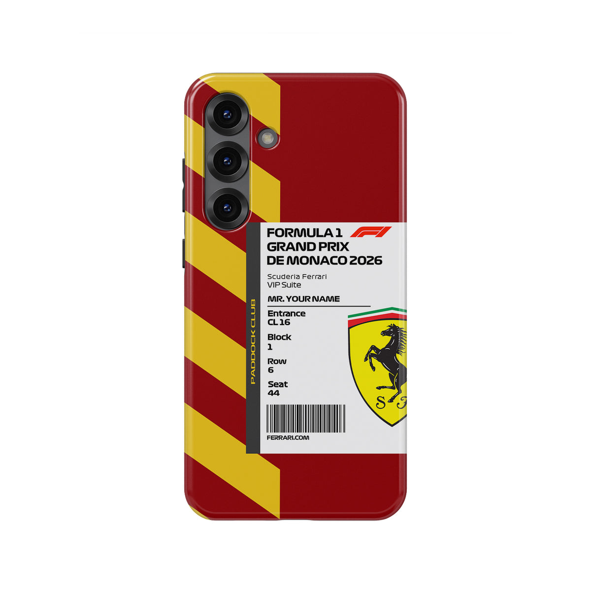 Custom Ferrari VIP Pass Samsung Galaxy Case