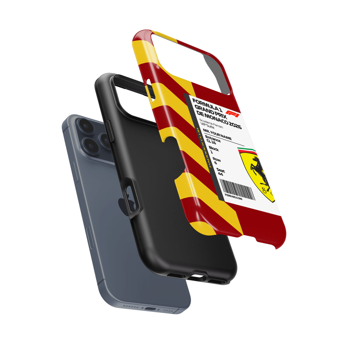 Custom Ferrari VIP Pass iPhone Case - 2026 Monaco Edition