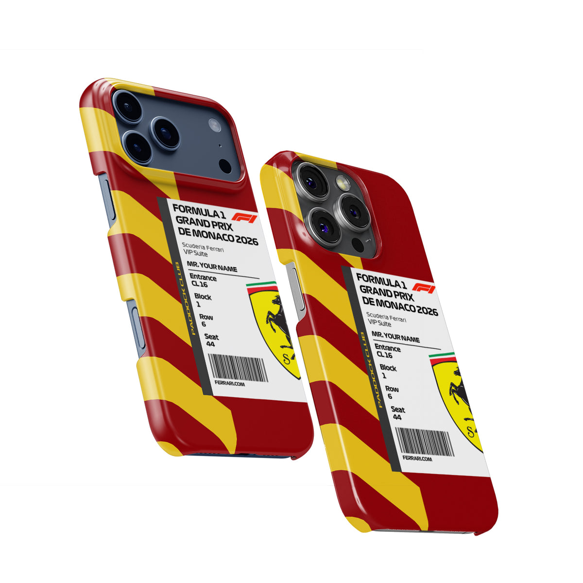 Custom Ferrari VIP Pass iPhone Case - 2026 Monaco Edition