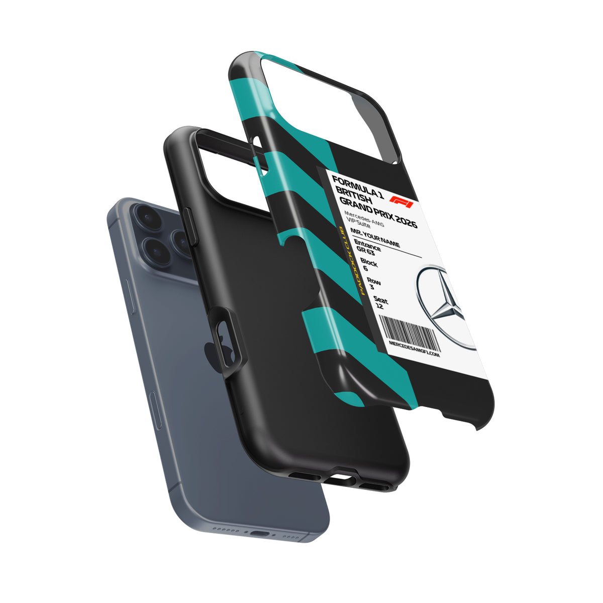 Custom Mercedes VIP Pass iPhone Case - Silverstone 2026
