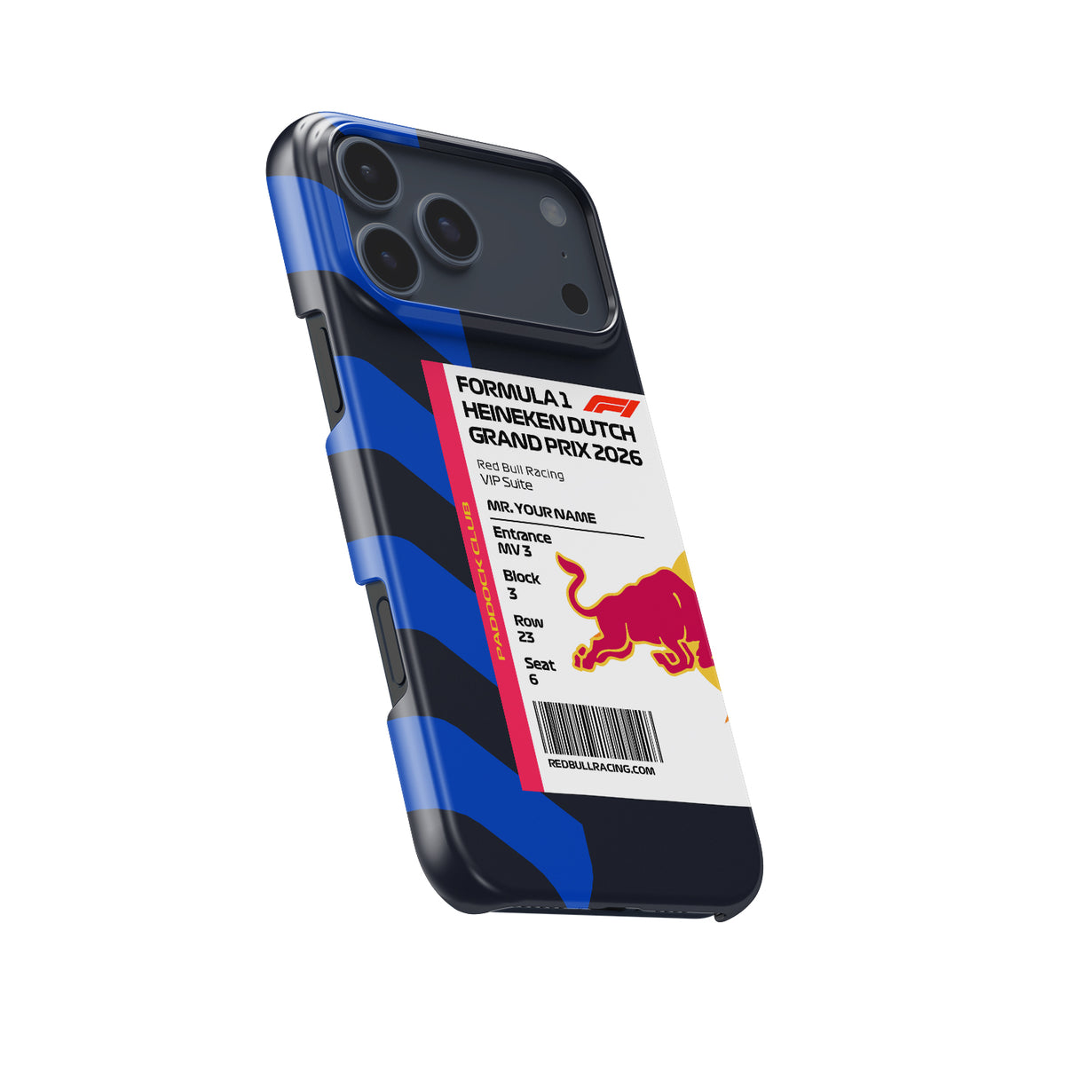 Custom Red Bull VIP Pass - Dutch GP 2026 Formula 1 racing iPhone case view 5