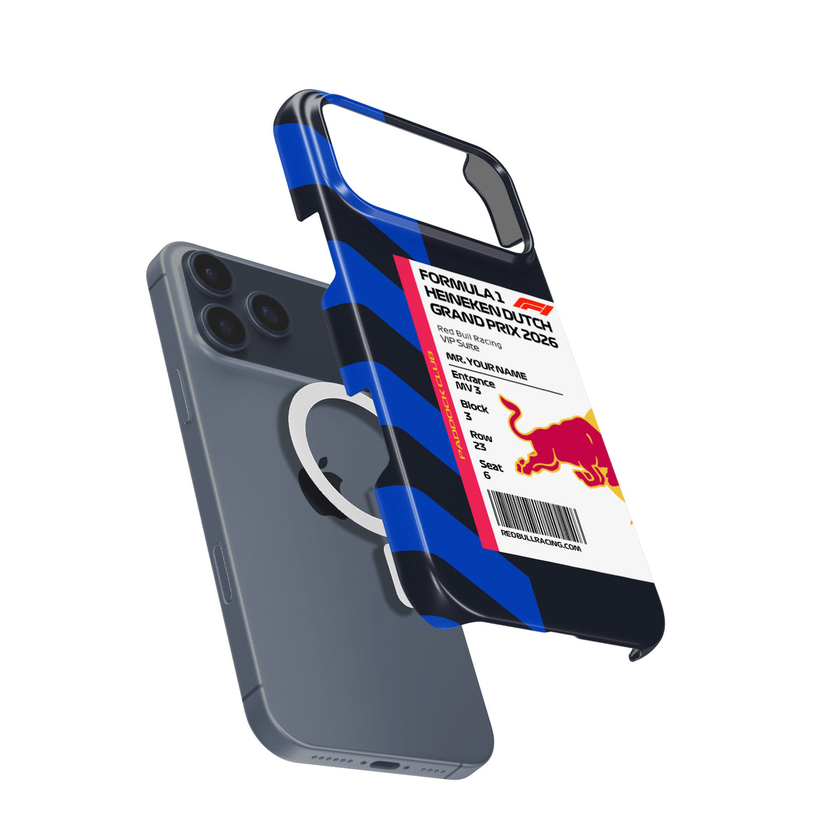 Custom Red Bull VIP Pass - Dutch GP 2026 Formula 1 racing iPhone case view 4