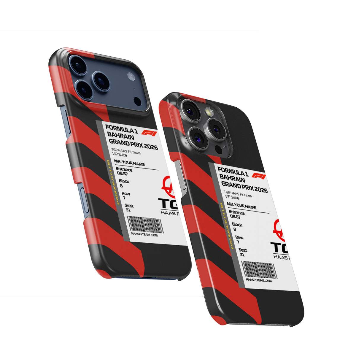 Custom TGR Haas VIP Pass iPhone Case - Bahrain 2026