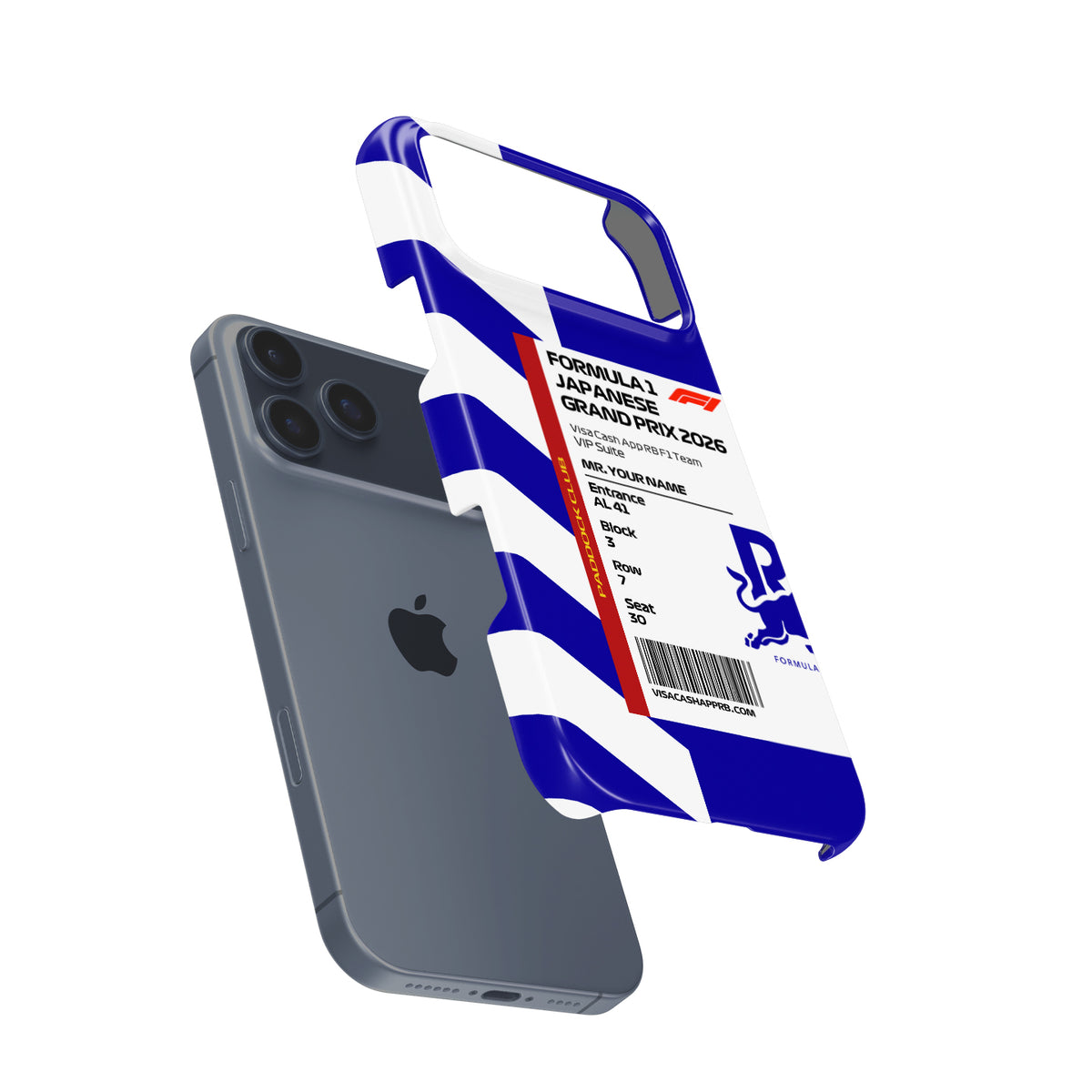 Custom VCARB VIP Pass - Japan 2026 (Suzuka) Formula 1 racing iPhone case view 3
