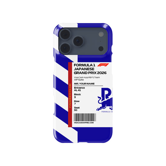 Custom VCARB VIP Pass - Japan 2026 (Suzuka) Formula 1 racing iPhone case view 1