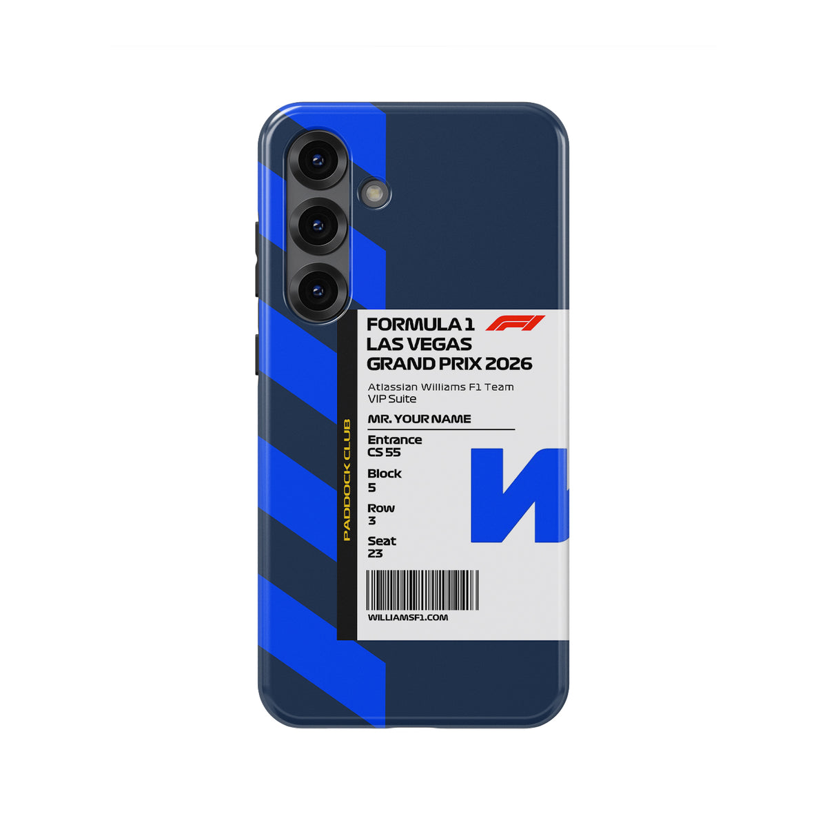 Custom Williams VIP Pass Samsung Galaxy Case