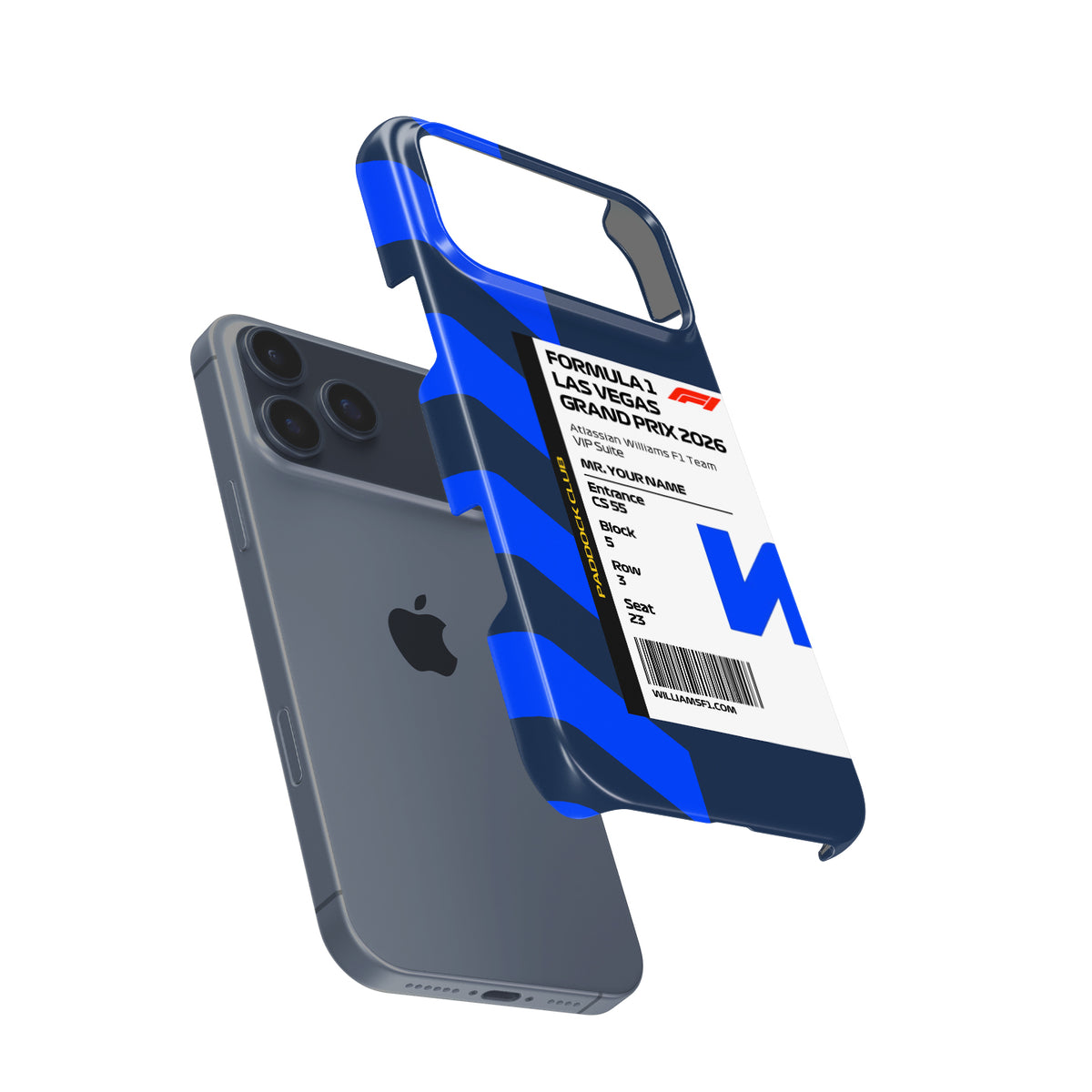 Custom Williams Racing VIP Pass iPhone Case - Las Vegas 2026