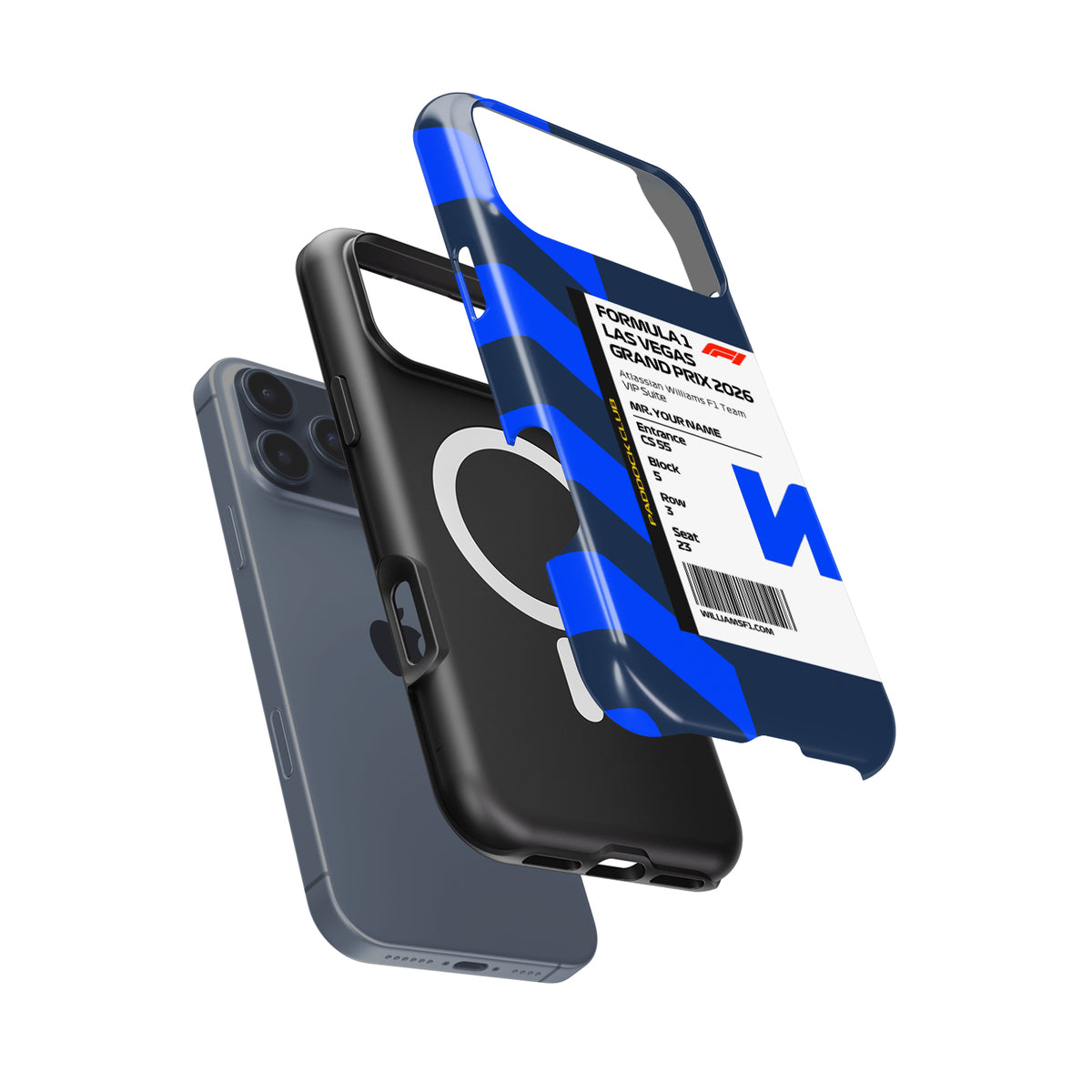 Custom Williams Racing VIP Pass iPhone Case - Las Vegas 2026