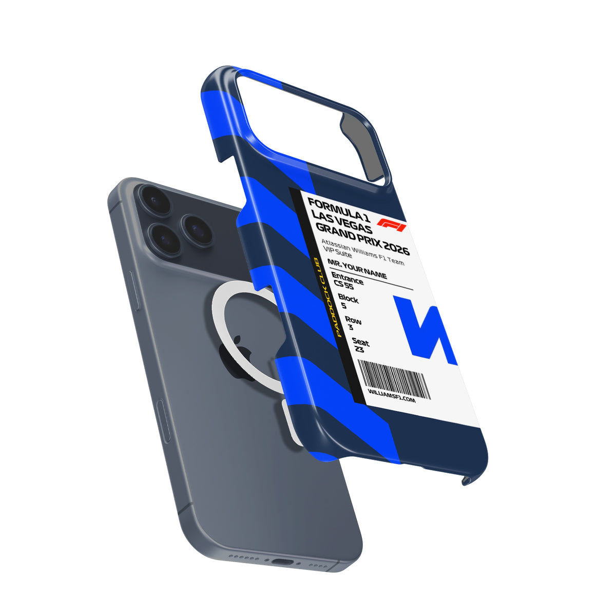 Custom Williams Racing VIP Pass iPhone Case - Las Vegas 2026