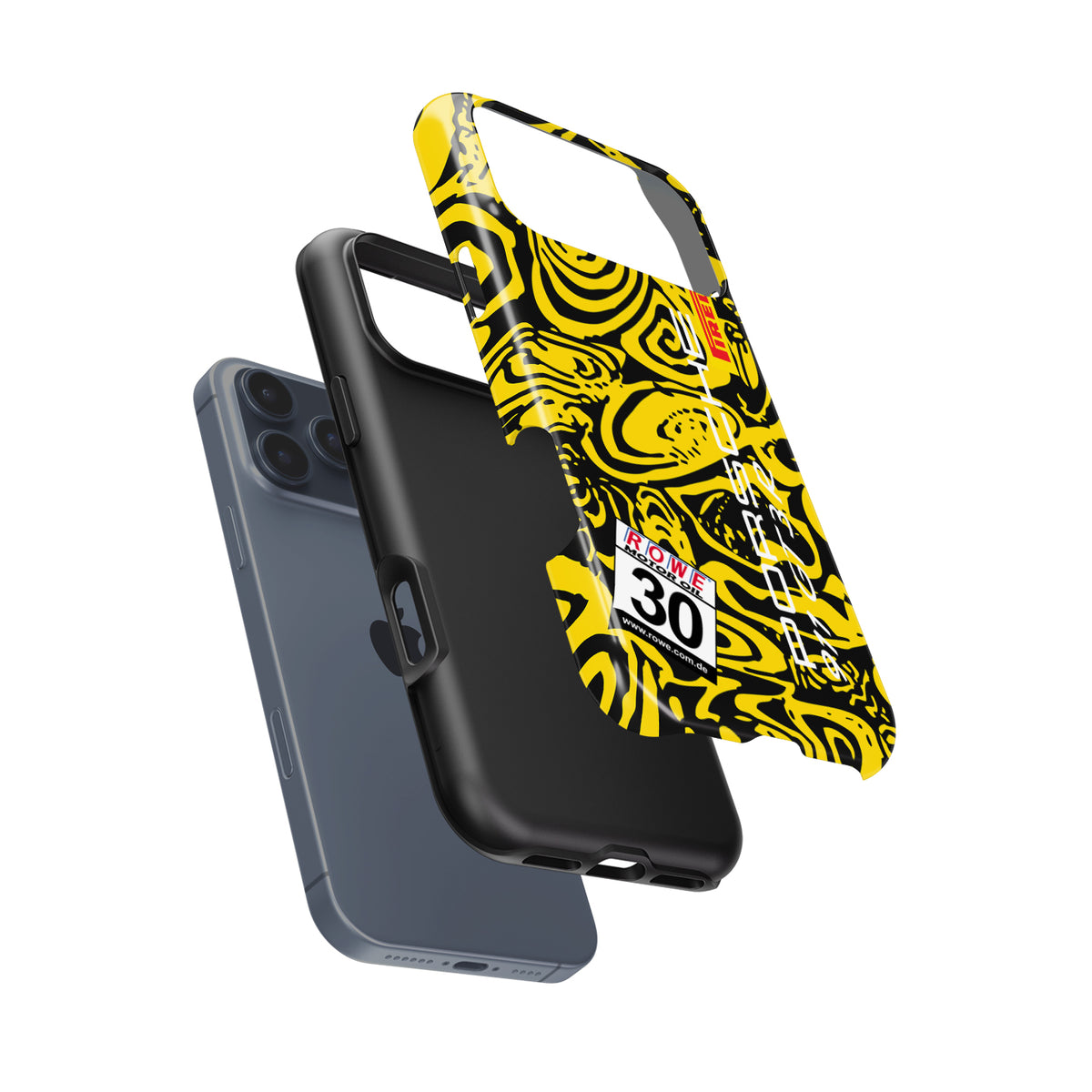 Dinamic Motorsport Porsche 911 GT3R Phone Case: Bold Camouflage Design