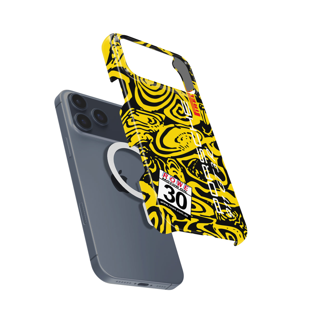 Dinamic Motorsport Porsche 911 GT3R Phone Case: Bold Camouflage Design