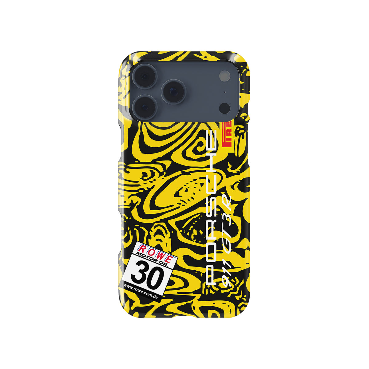 Dinamic Motorsport Porsche 911 GT3R Phone Case: Bold Camouflage Design