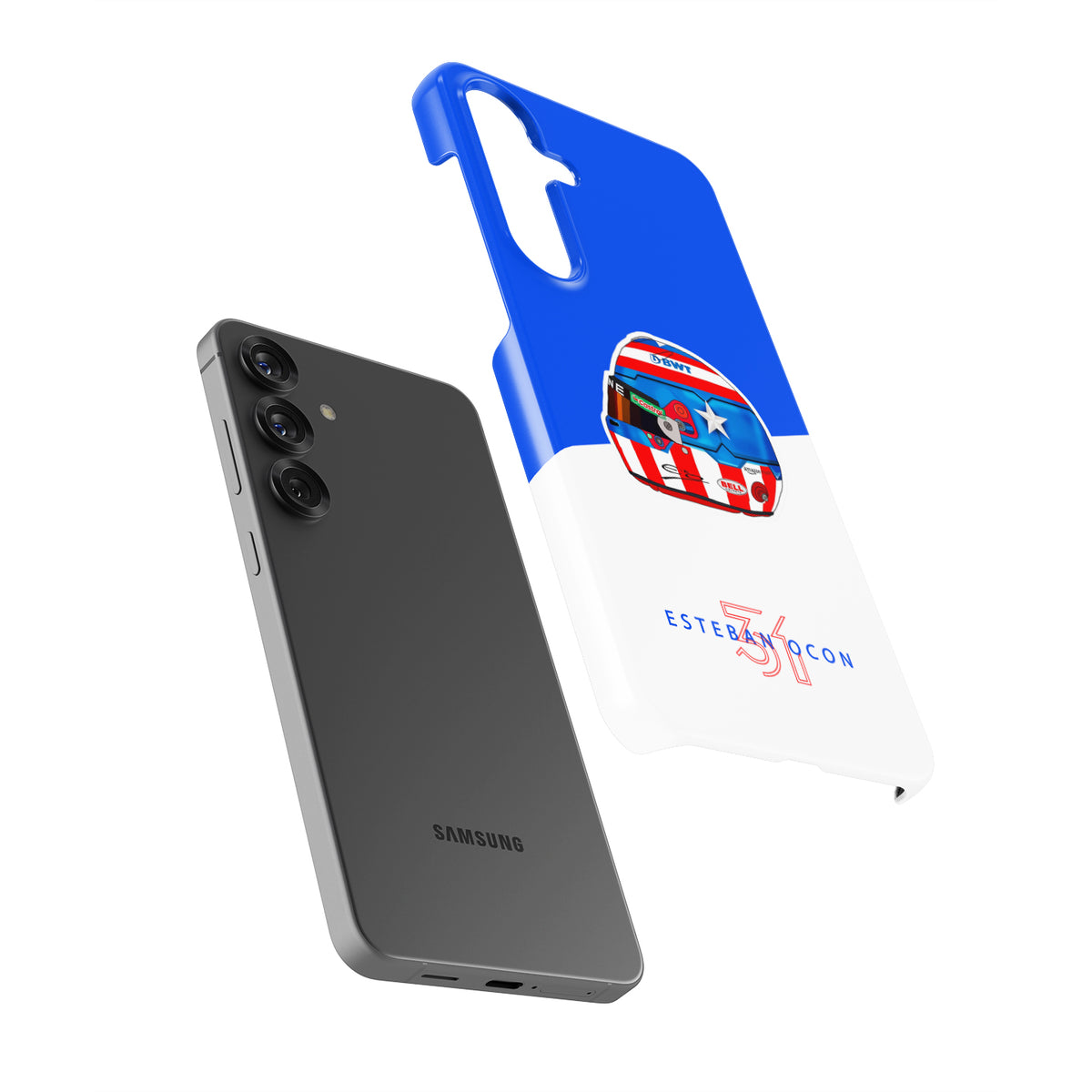 Esteban Ocon Las Vegas 2024 F1 Helmet Case – Samsung Compatibility