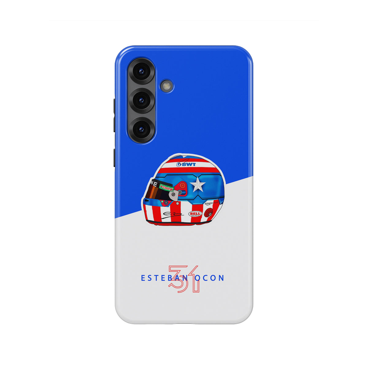 Esteban Ocon Las Vegas 2024 F1 Helmet Case – Samsung Compatibility