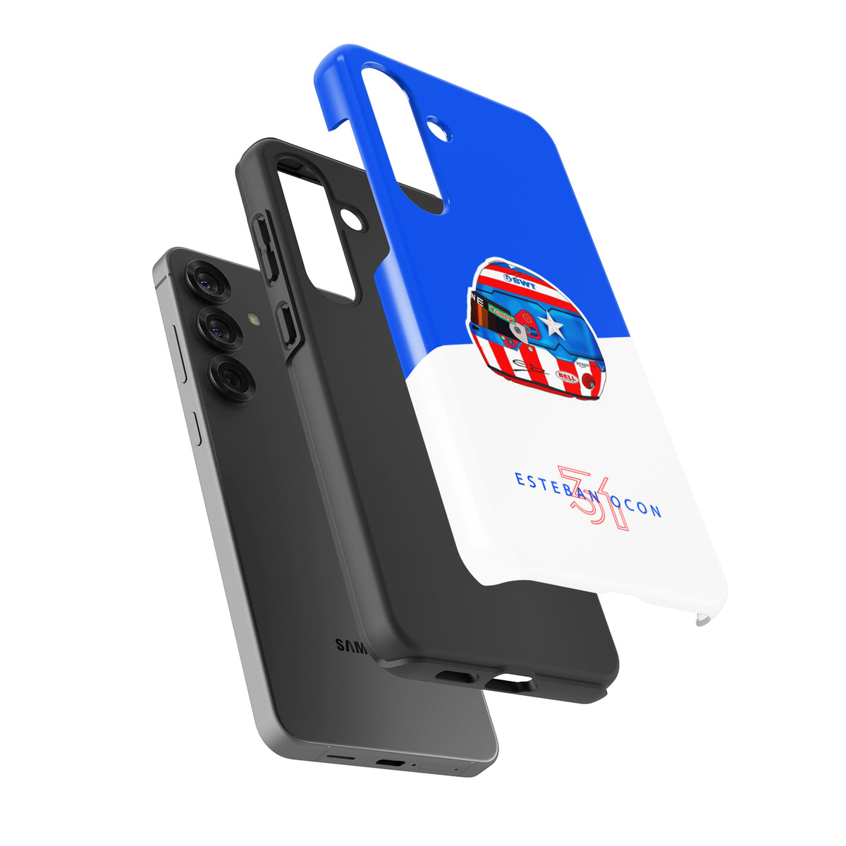 Esteban Ocon Las Vegas 2024 F1 Helmet Case – Samsung Compatibility