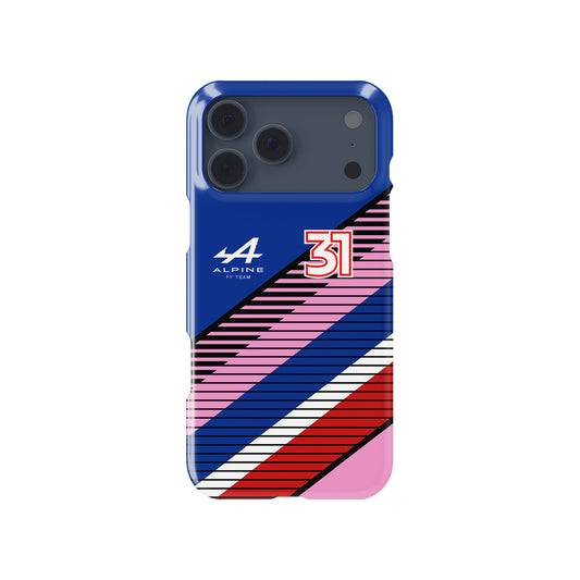 F1 2022 Esteban Ocon Alpine Formula 1 racing iPhone case view 1
