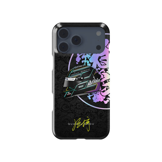Zhou Guanyu 2024 Helmet : Speed Meets Style Formula 1 racing iPhone case view 1