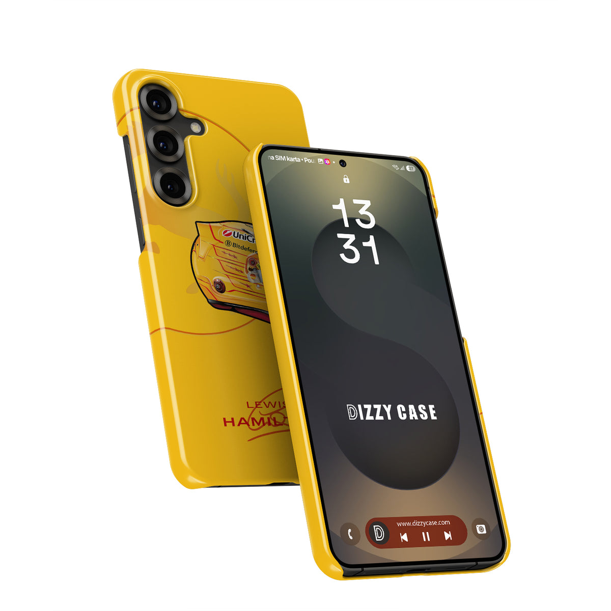 Lewis Hamilton 2025 F1 Helmet Livery Phone Case – LH44 Edition (Samsung Galaxy)