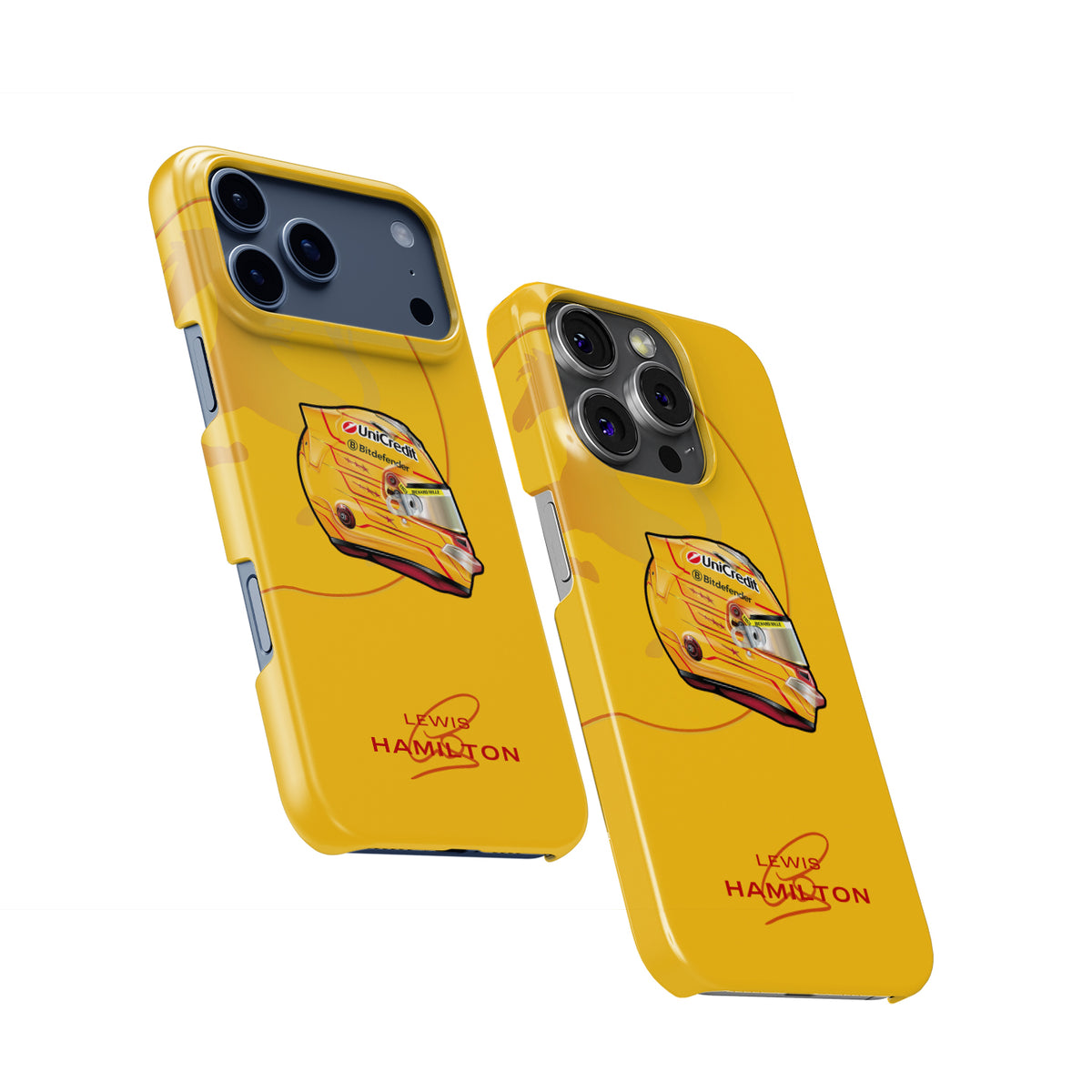 Lewis Hamilton 2025 F1 Helmet Livery – LH44 Edition Formula 1 racing iPhone case view 2