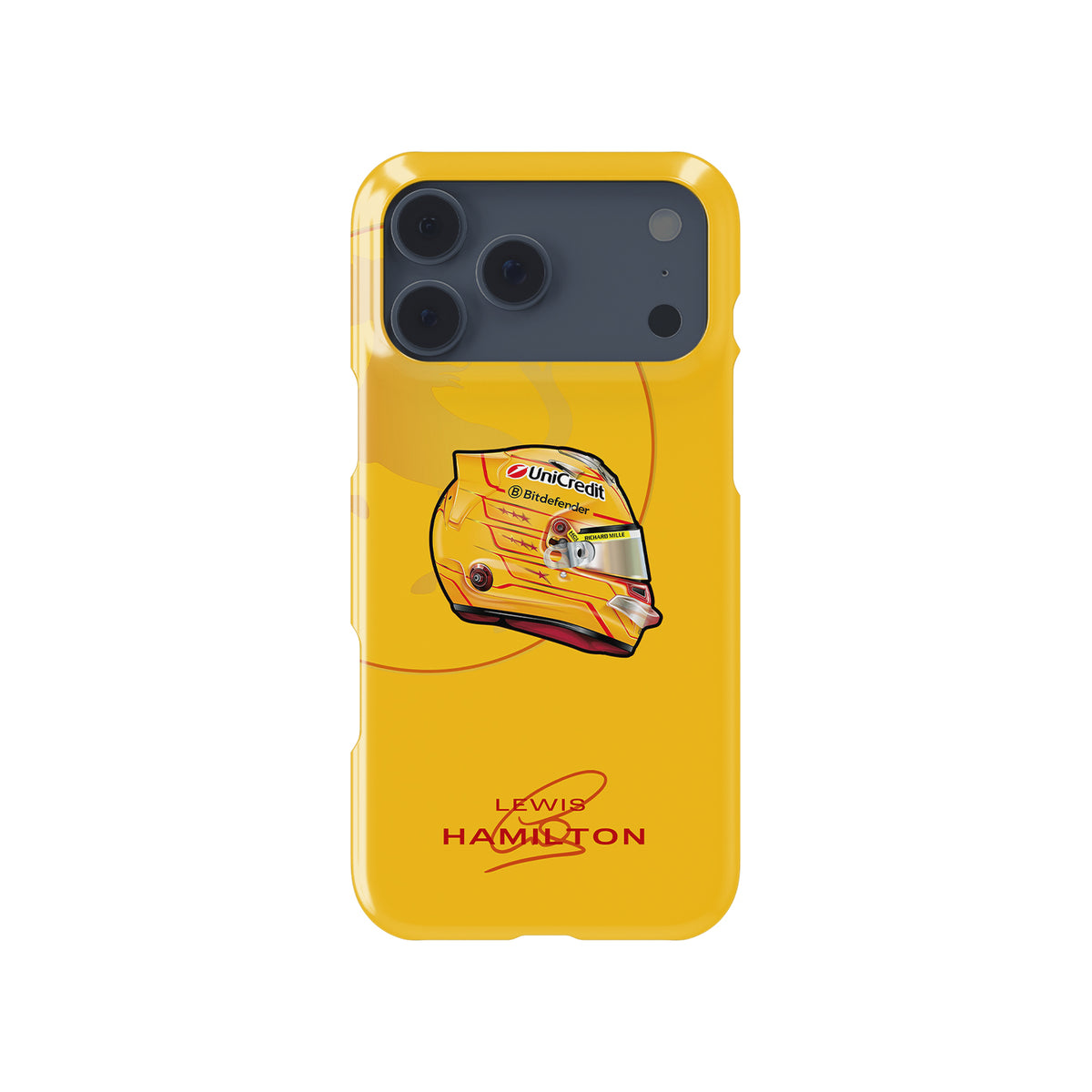 Lewis Hamilton 2025 F1 Helmet Livery – LH44 Edition Formula 1 racing iPhone case view 1