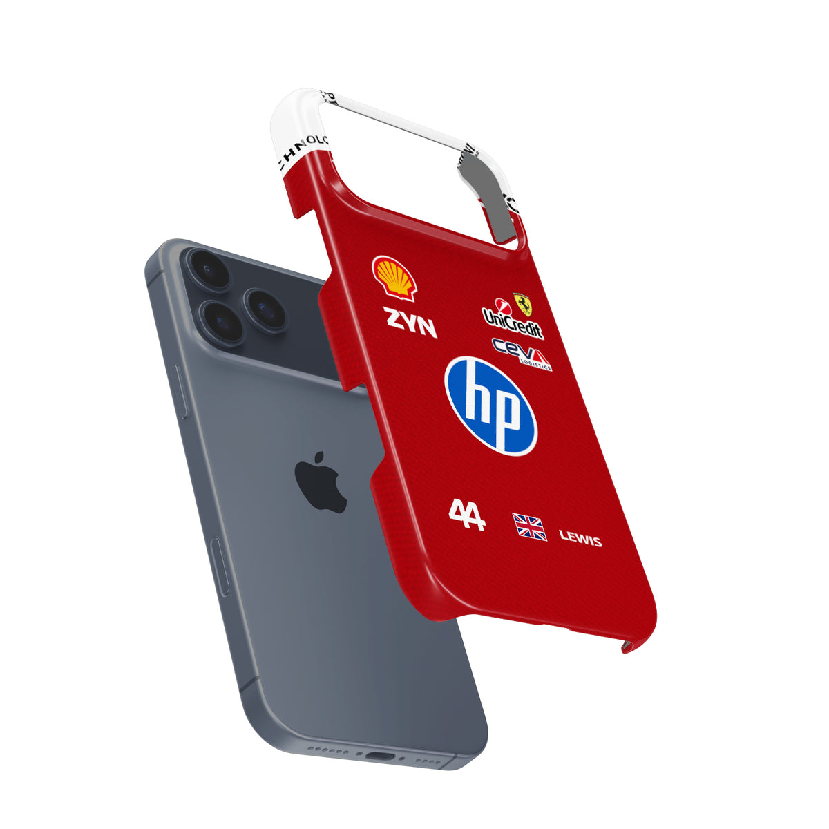 Lewis Hamilton 2026 Ferrari Race Suit Livery Formula 1 racing iPhone case view 3