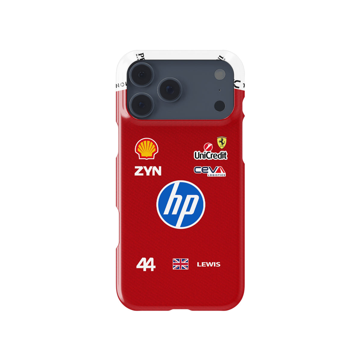 Lewis Hamilton 2026 Ferrari Race Suit Livery Formula 1 racing iPhone case view 1