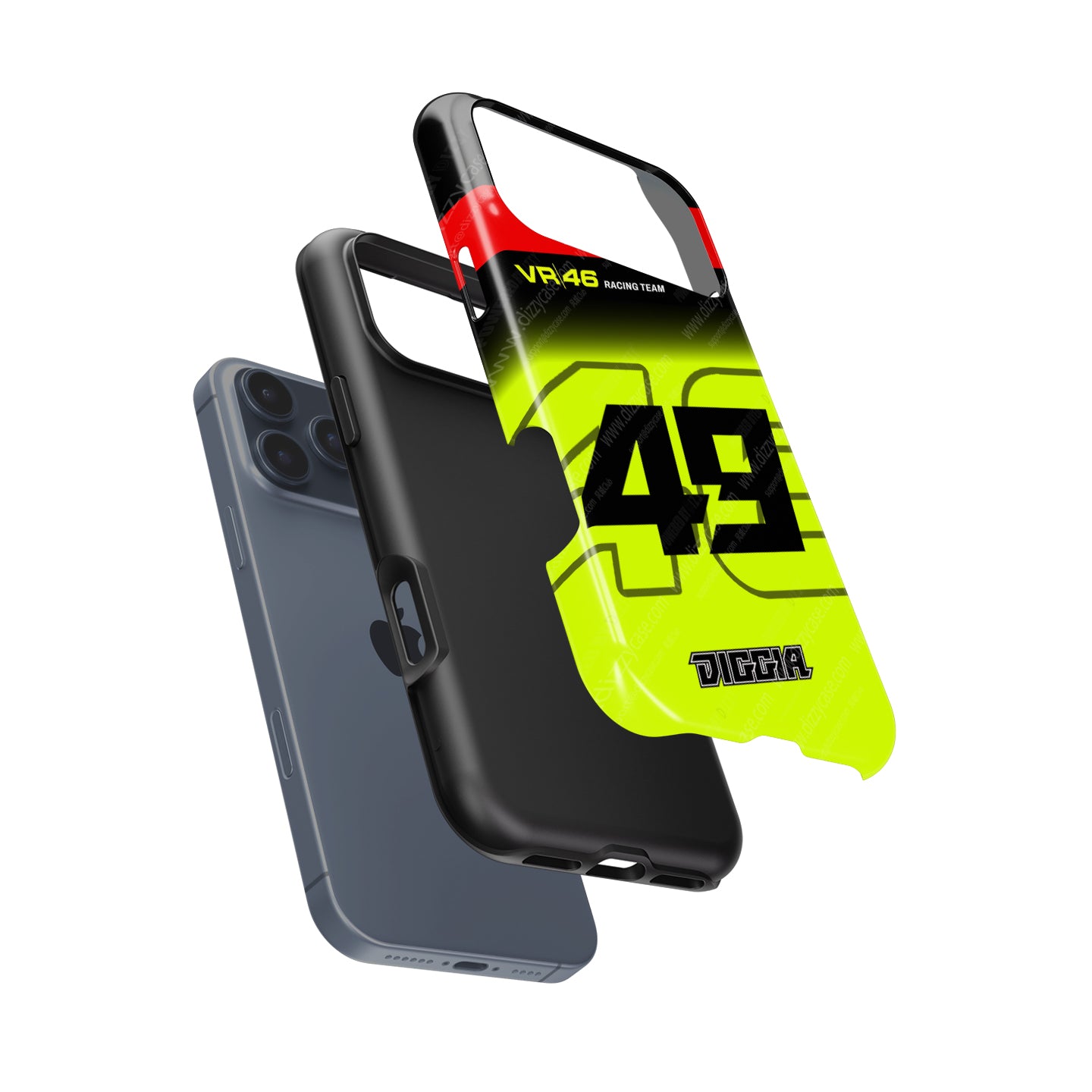 Coque de téléphone Tadej Pogacar 2024 Dual Triumph jaune et rose en jersey par DIZZY