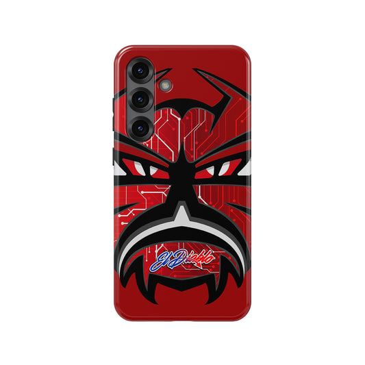 Unleash Your Racing Spirit: Fabio Quartararo Demon Helmet Livery Phone Case