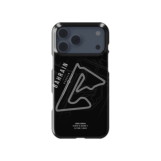 Featuring Bahrain Grand Prix Circuit Design Formula 1 racing iPhone case view 1