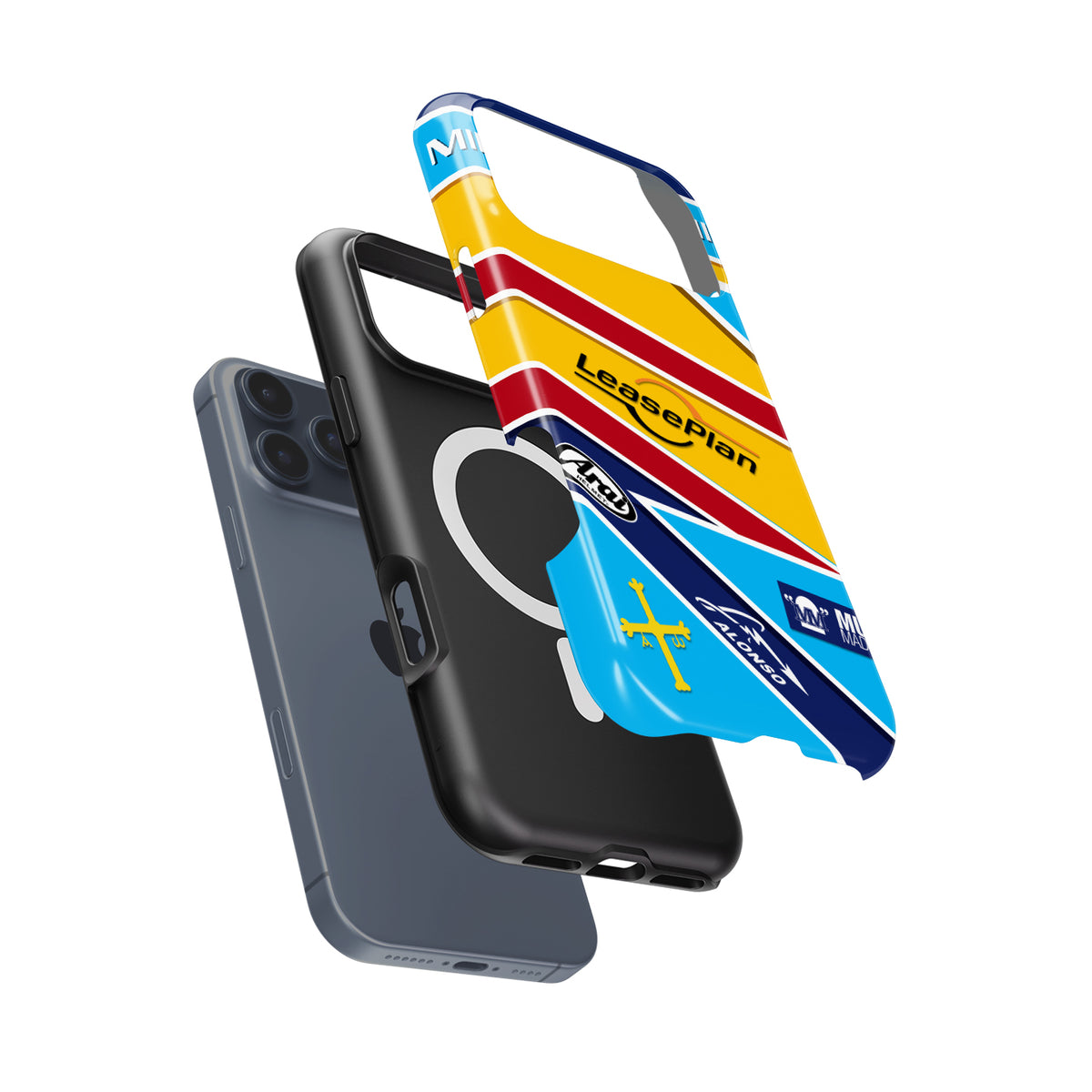 2005 Alonso World Champion Case - Google, Huawei, OnePlus