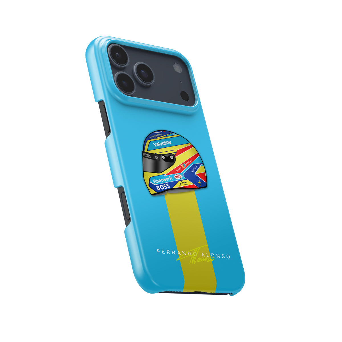Fernando Alonso 2024 Helmet – Iconic Design and Protection Formula 1 racing iPhone case view 5