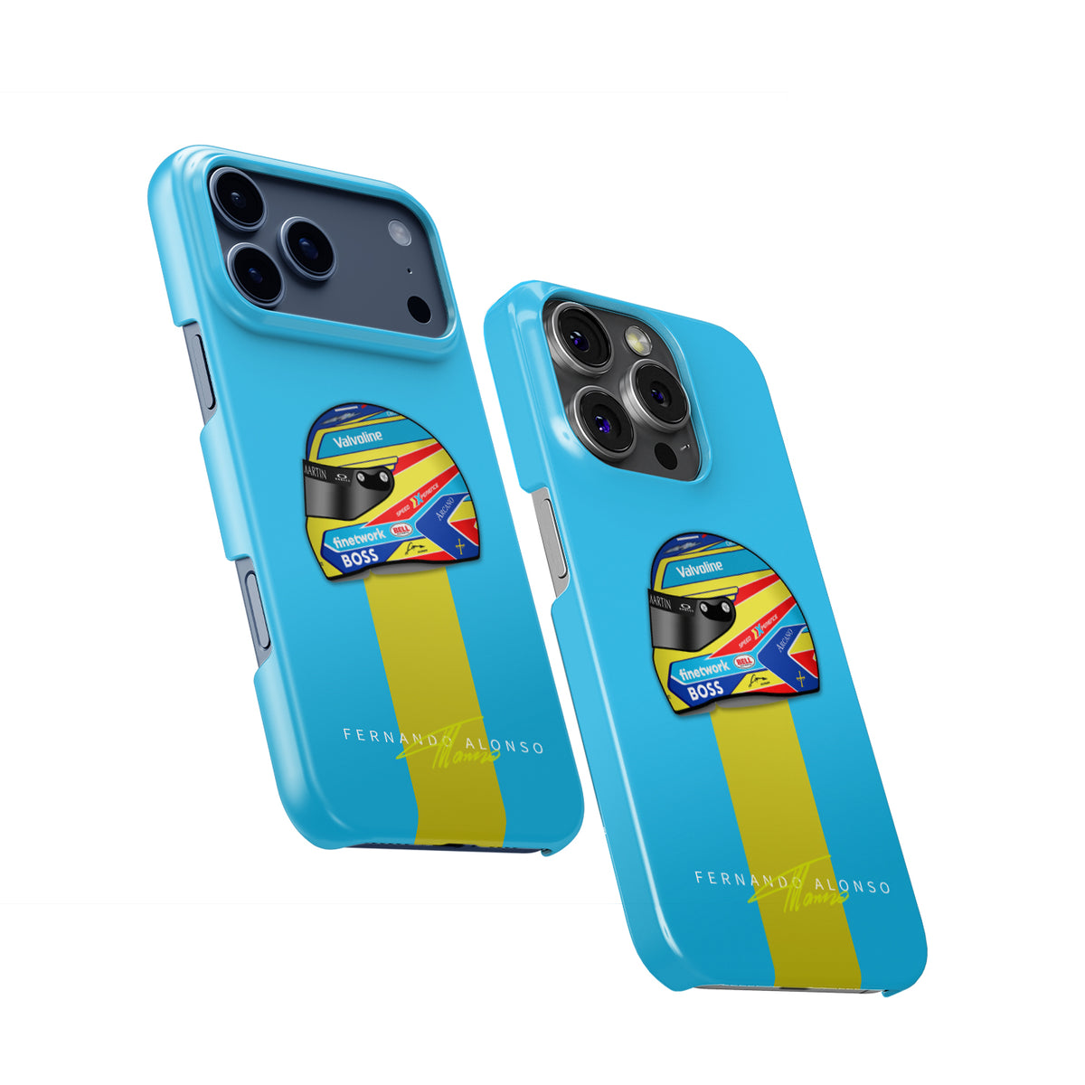 Fernando Alonso 2024 Helmet – Iconic Design and Protection Formula 1 racing iPhone case view 2