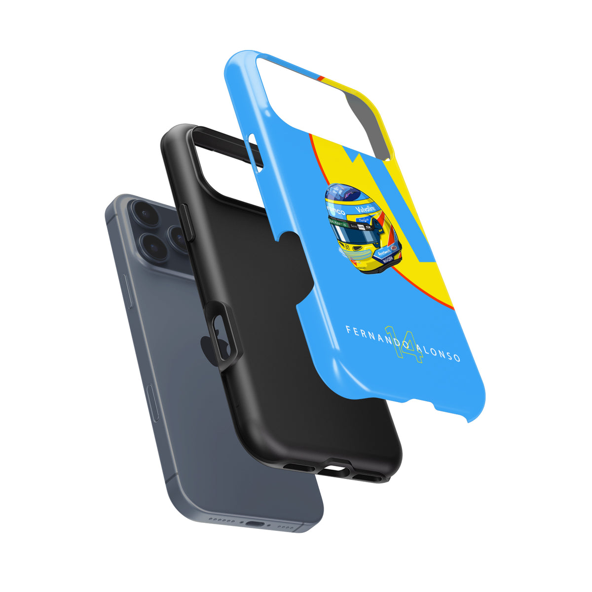 Fernando Alonso F1 – 2025 Helmet Tribute Design Formula 1 racing iPhone case view 6