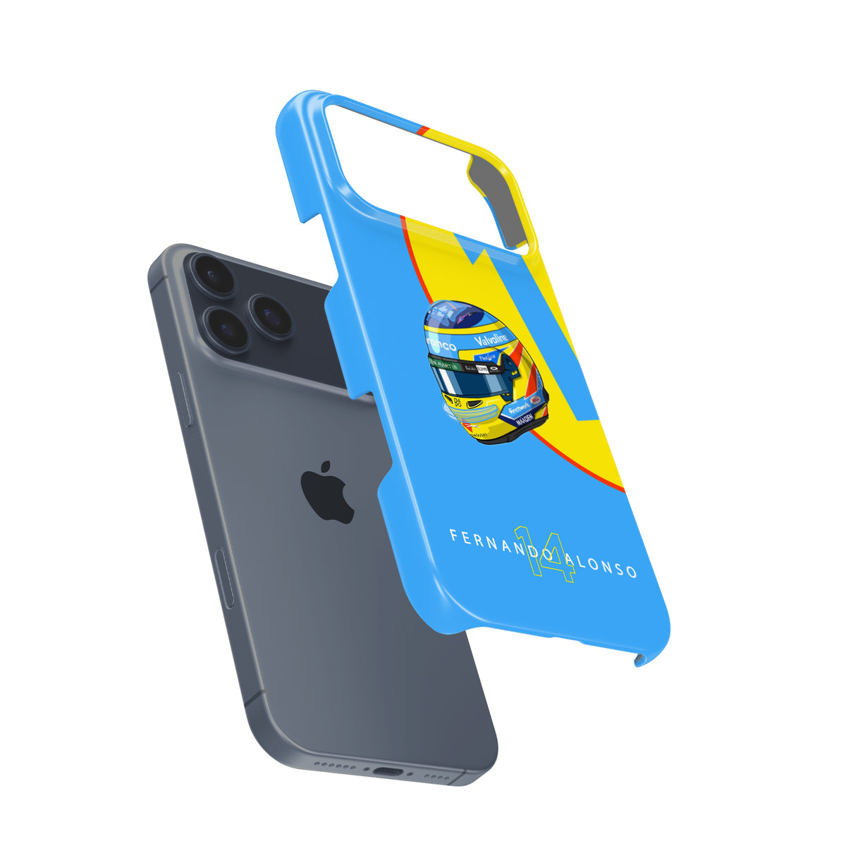 Fernando Alonso F1 – 2025 Helmet Tribute Design Formula 1 racing iPhone case view 3