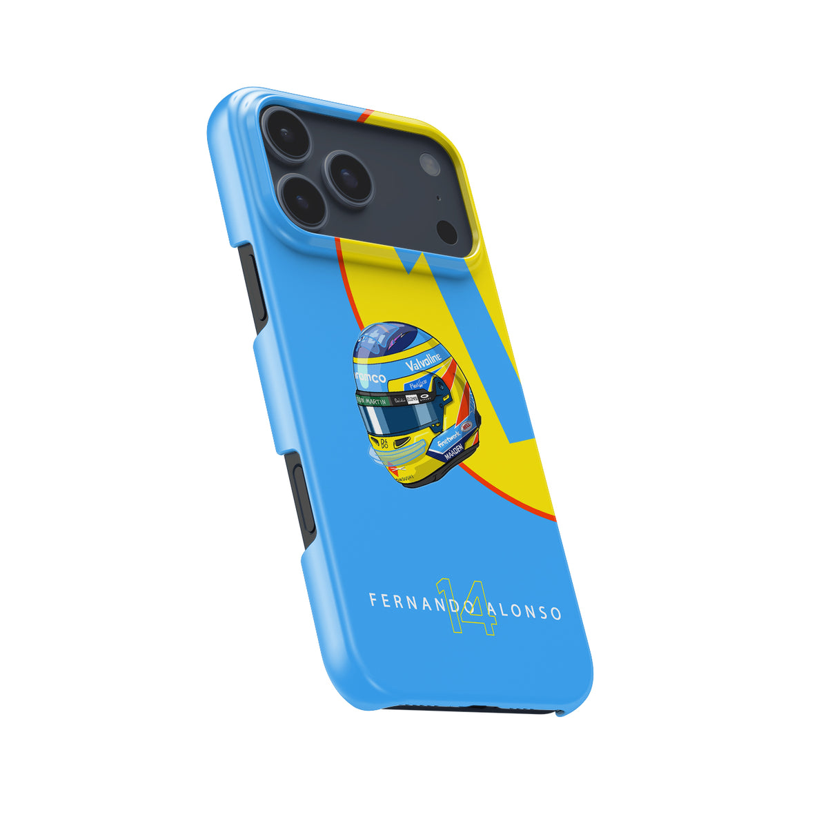 Fernando Alonso F1 – 2025 Helmet Tribute Design Formula 1 racing iPhone case view 5