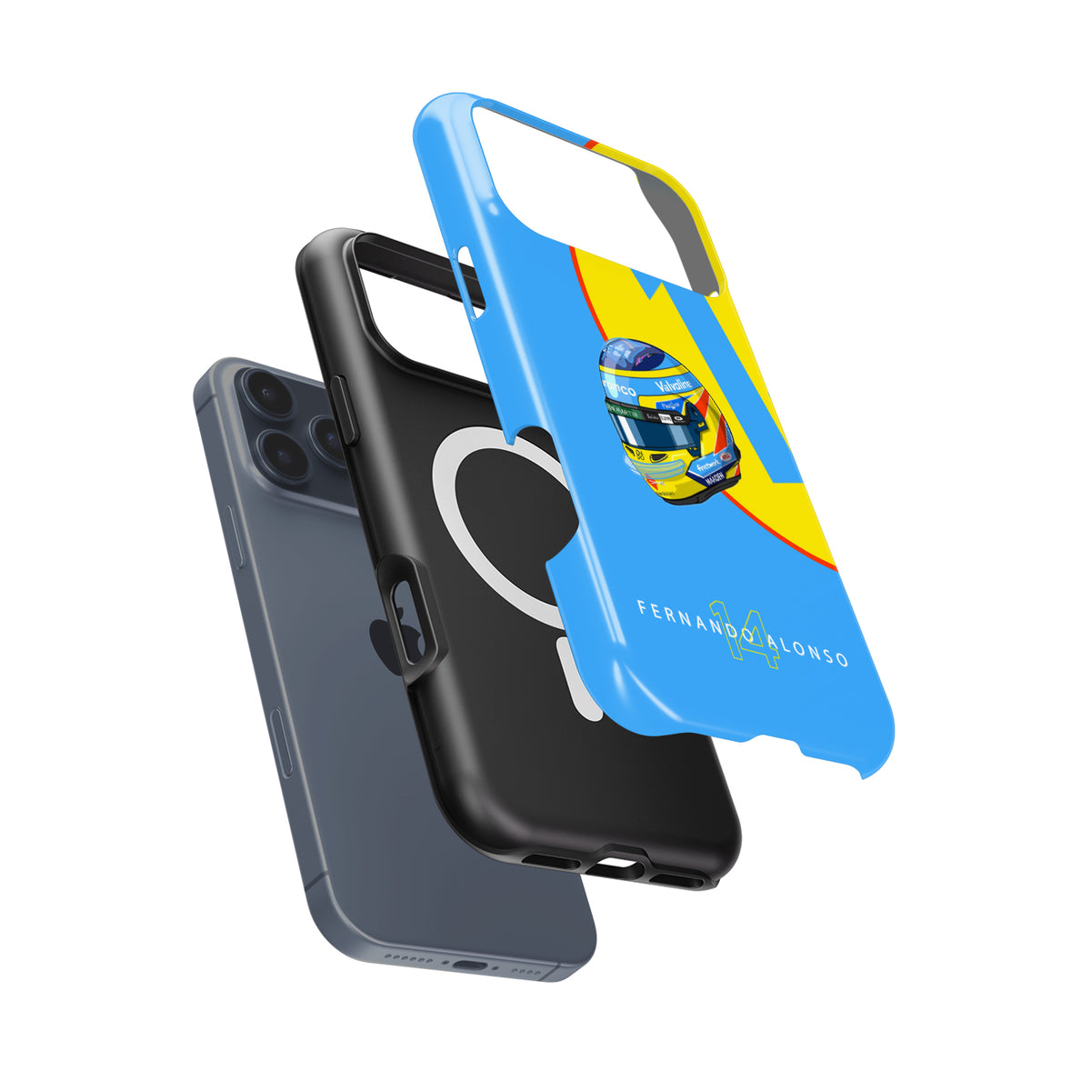 Fernando Alonso F1 – 2025 Helmet Tribute Design Formula 1 racing iPhone case view 7