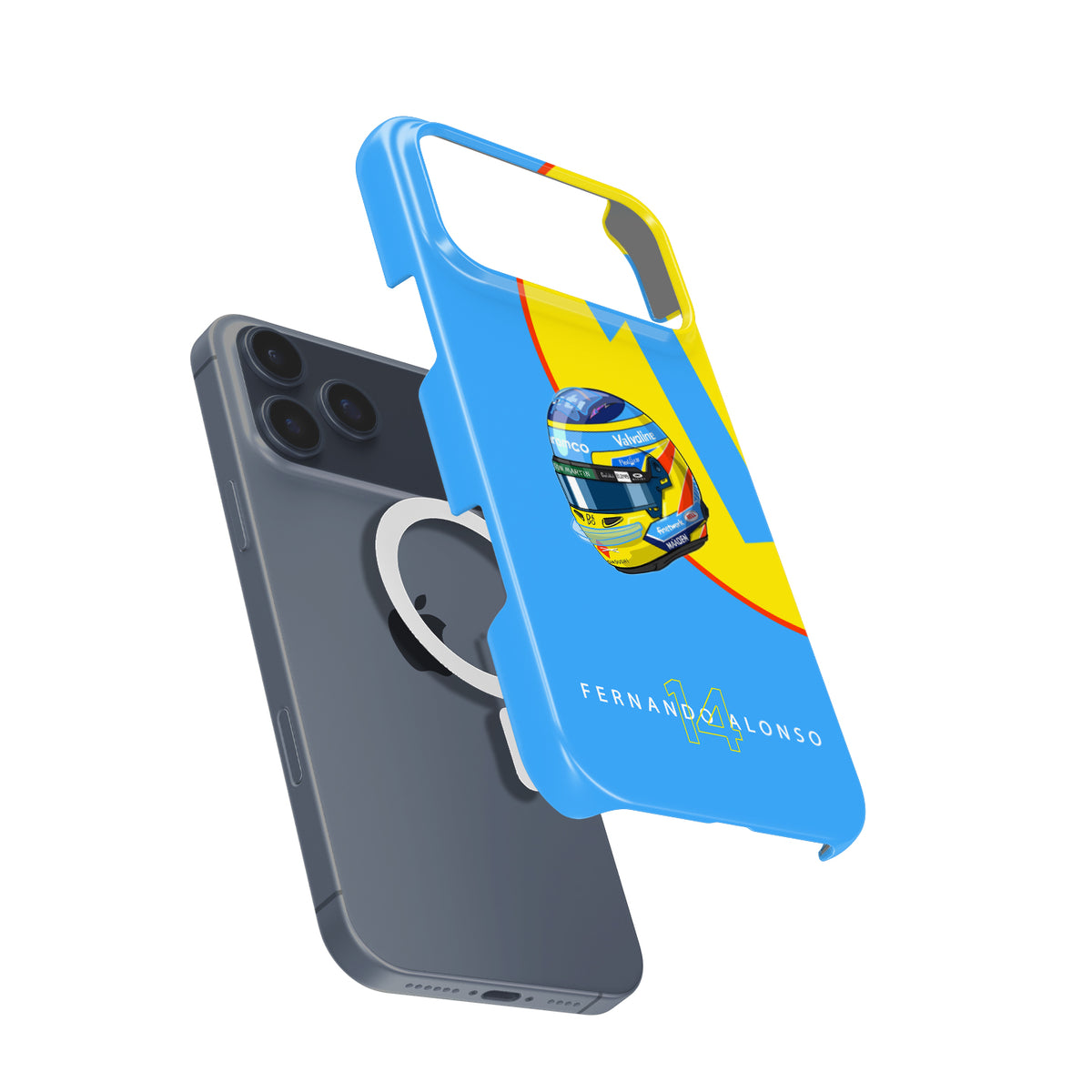 Fernando Alonso F1 – 2025 Helmet Tribute Design Formula 1 racing iPhone case view 4