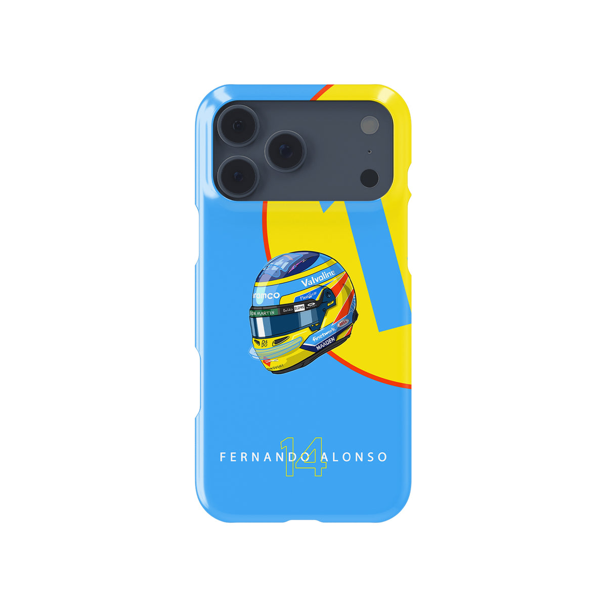 Fernando Alonso F1 – 2025 Helmet Tribute Design Formula 1 racing iPhone case view 1