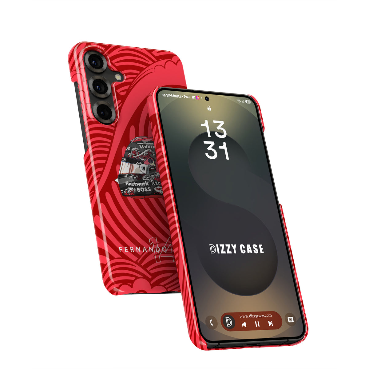 Fernando Alonso 2024 Japanese Grand Prix Helmet Case – For Samsung Phones
