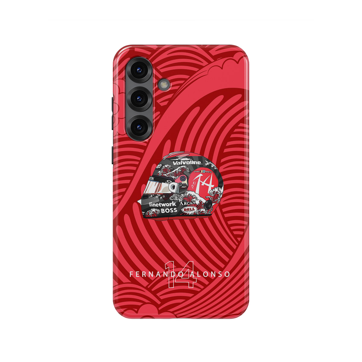 Fernando Alonso 2024 Japanese Grand Prix Helmet Case – For Samsung Phones