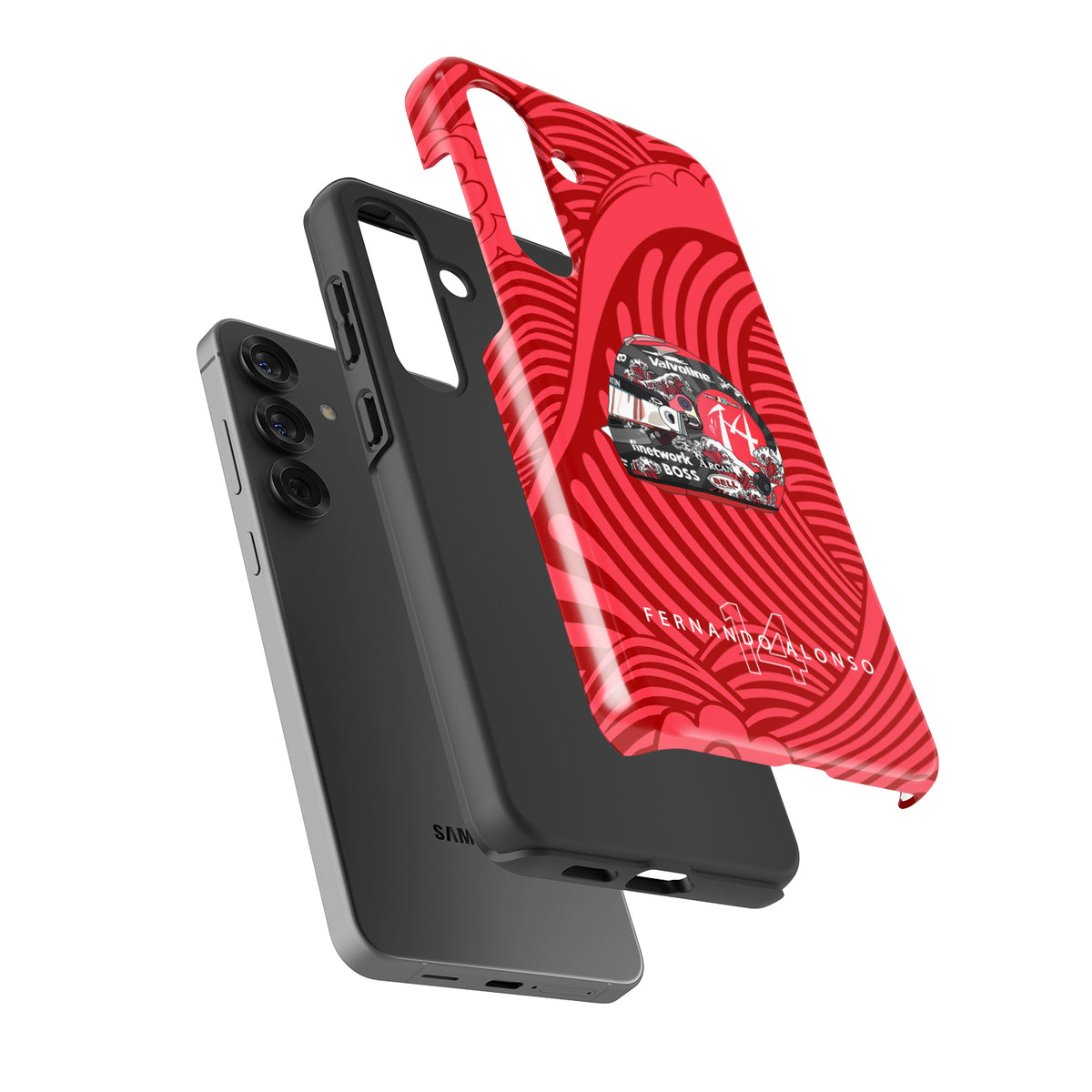 Fernando Alonso 2024 Japanese Grand Prix Helmet Case – For Samsung Phones