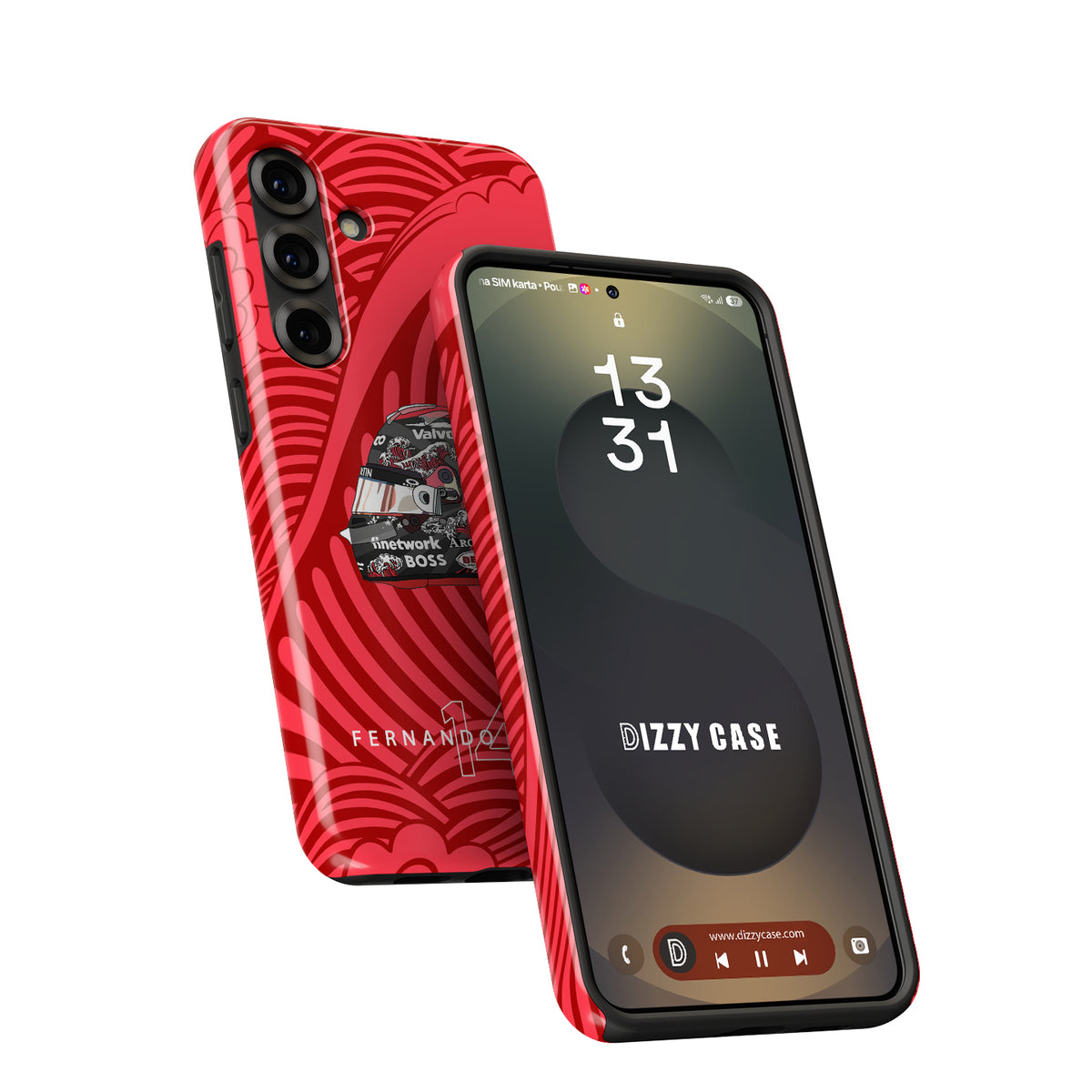 Fernando Alonso 2024 Japanese Grand Prix Helmet Case – For Samsung Phones