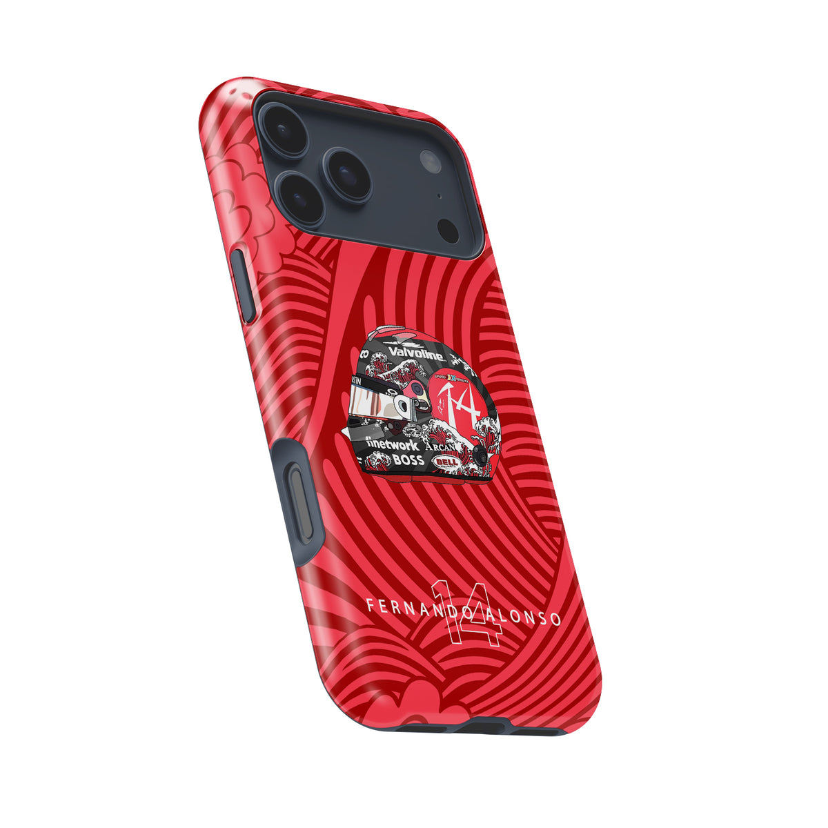 Fernando Alonso 2024 Japanese Grand Prix Helmet – F1 Fan Gift Formula 1 racing iPhone case view 8