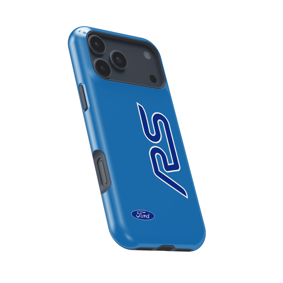 Unleash Racing Spirit with the Ford Focus RS Line Blue Livery Phone Case